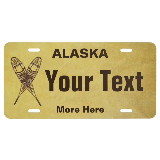 Snowshoes License Plate (Front)