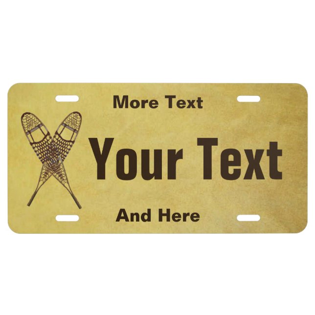 Snowshoes License Plate (Front)