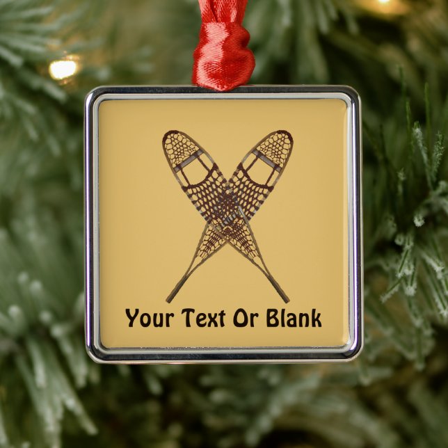 Snowshoes Metal Ornament (Tree)