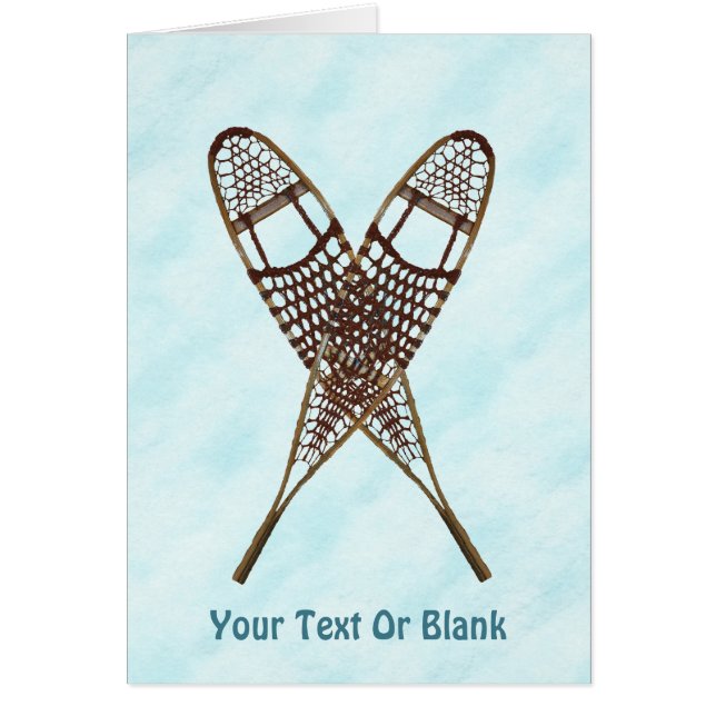 Snowshoes On Snow Cards (Front)