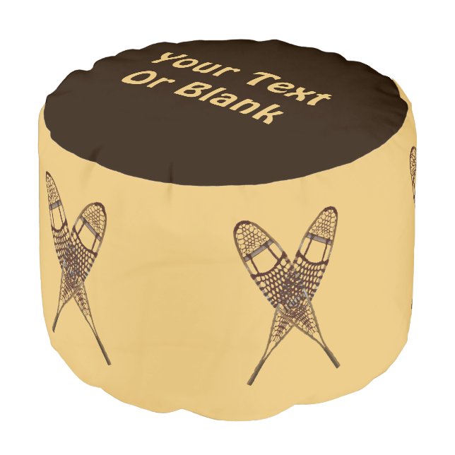 Snowshoes Pouf (Angled Front)