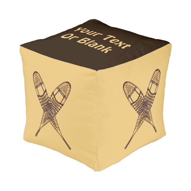 Snowshoes Pouf (Angled Front)