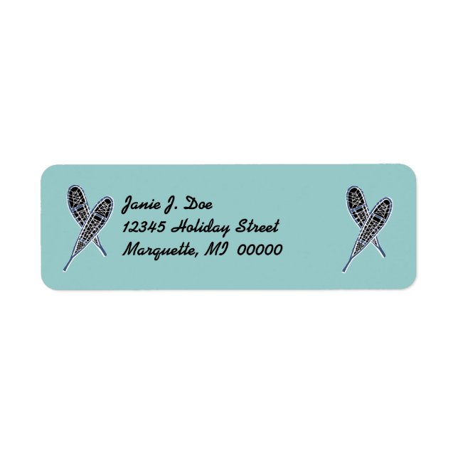 Snowshoes Snowshoer's Return Address Labels (Front)