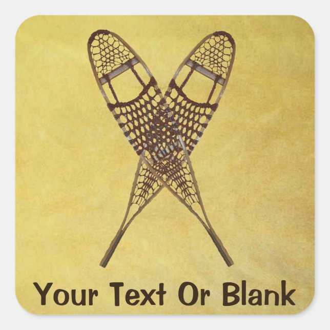 Snowshoes Square Sticker (Front)