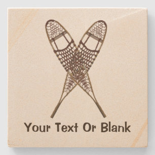 Snowshoes Stone Coaster