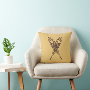 Snowshoes Throw Pillow