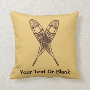 Snowshoes Throw Pillow