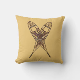 Snowshoes Throw Pillow