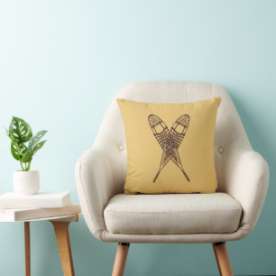 Snowshoes Throw Pillow