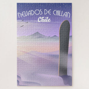 Snowshoots from Chillan, Chile Snowboarding poster Jigsaw Puzzle