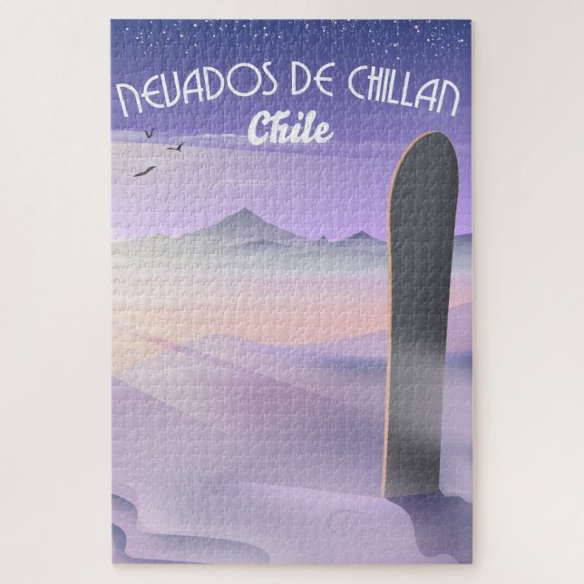 Snowshoots from Chillan, Chile Snowboarding poster Jigsaw Puzzle (Vertical)