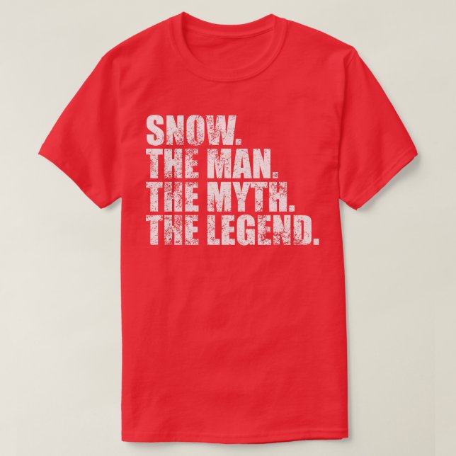 SnowSnow Family name Snow last Name Snow Surname S T-Shirt (Design Front)