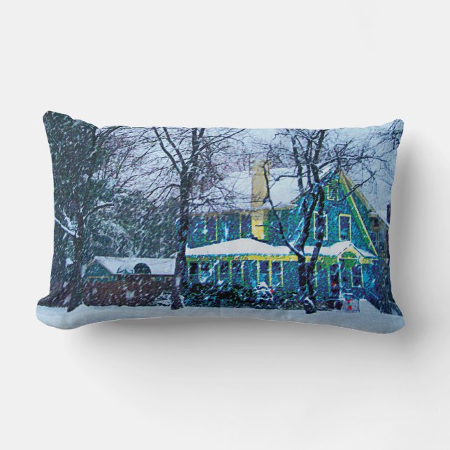 Snowstorm Lumbar Pillow (Front)