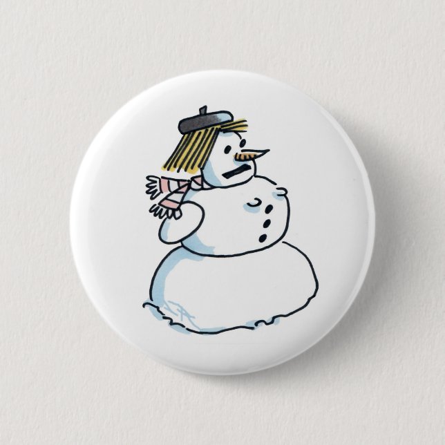 Snowwoman button (Front)