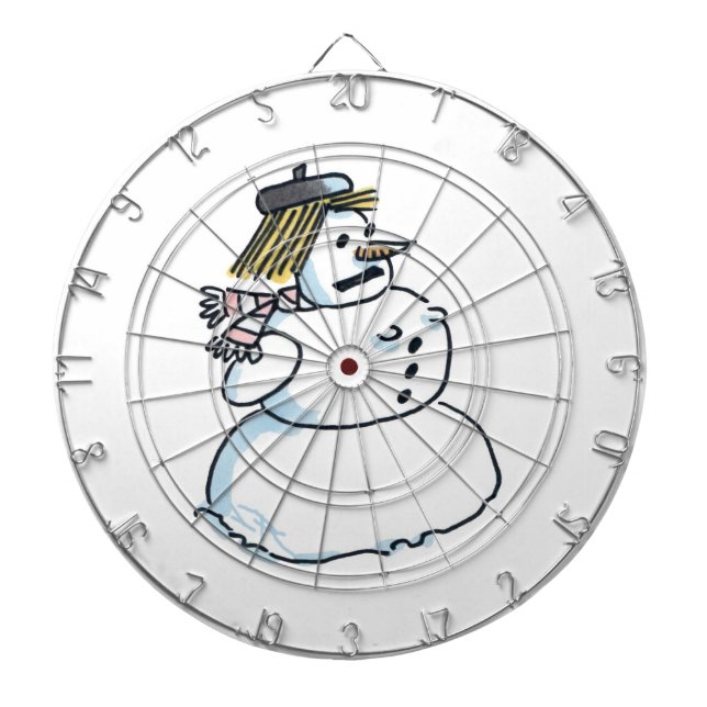Snowwoman dartboard (Front)
