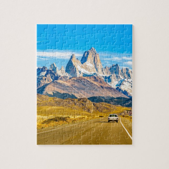 Snowy Andes Mountains, El Chalten, Argentina Jigsaw Puzzle (Vertical)