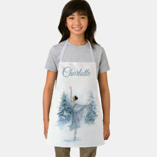 Snowy Ballerina Personalized Kids Apron