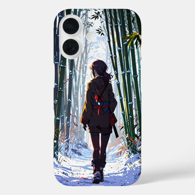 Snowy Bamboo Walk Case-Mate iPhone Case (Back)