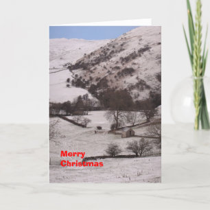 Snowy barn card