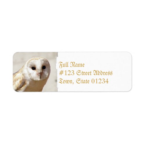 Snowy Barn Owl Address Labels