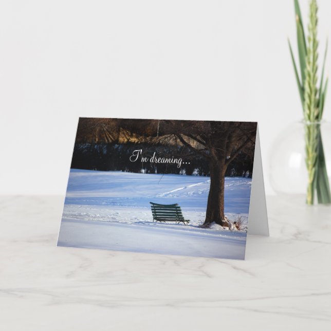 Snowy Bench Christmas Card (Front)