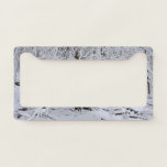 Snowy Birch Tree Canopy License Plate Frame