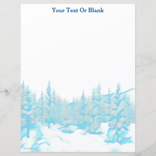Snowy Blue Trees