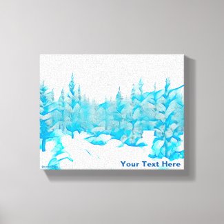Snowy Blue Trees