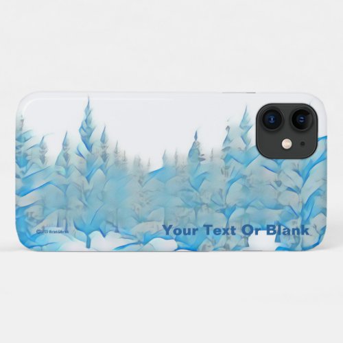 Snowy Blue Trees iPhone 11 Case