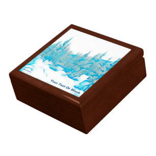 Snowy Blue Trees Gift Box
