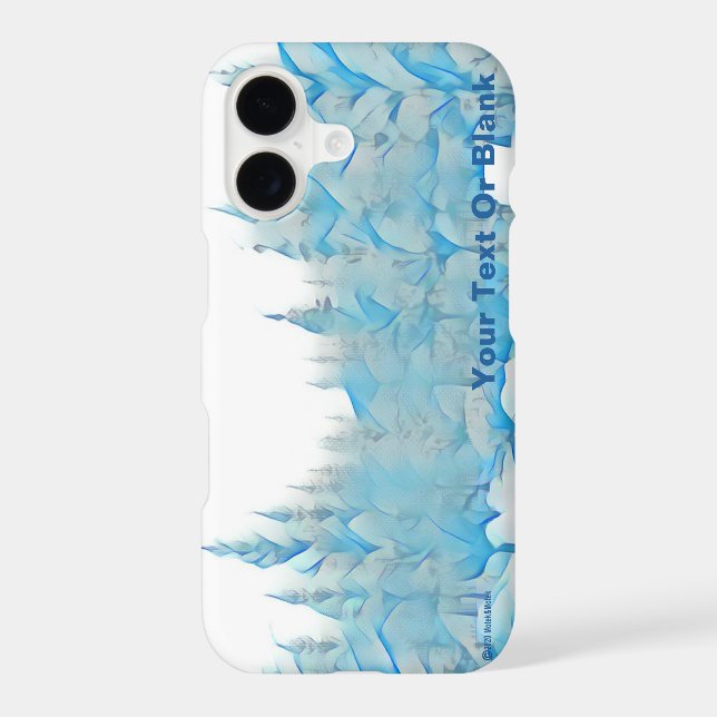 Snowy Blue Trees Iphone Case (Back)