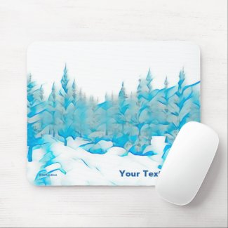 Snowy Blue Trees