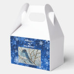 Snowy Bluebird Notecard Favor Boxes
