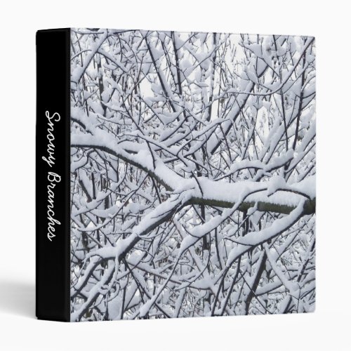 Snowy Branches 1in 3 Ring Binder