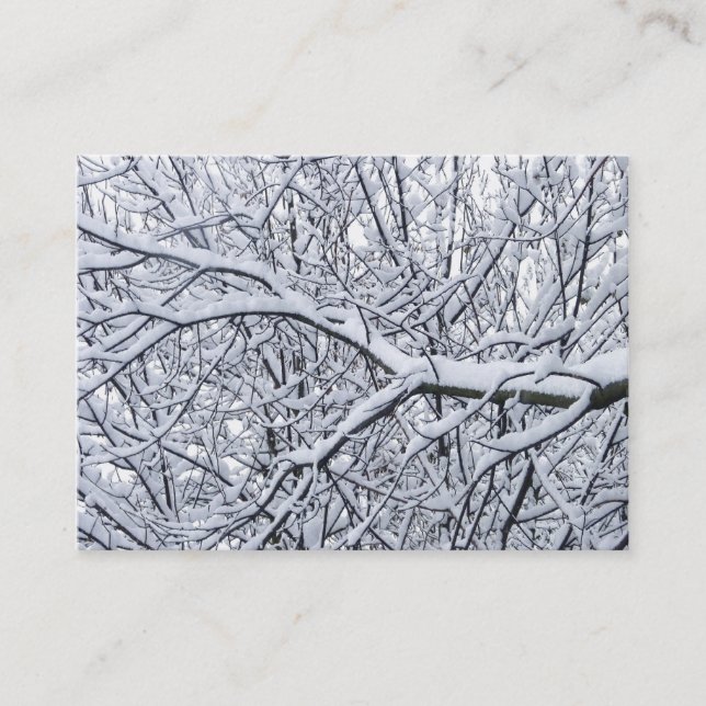 Snowy Branches Business Card (Front)