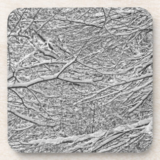 Snowy Branches Drink Coaster
