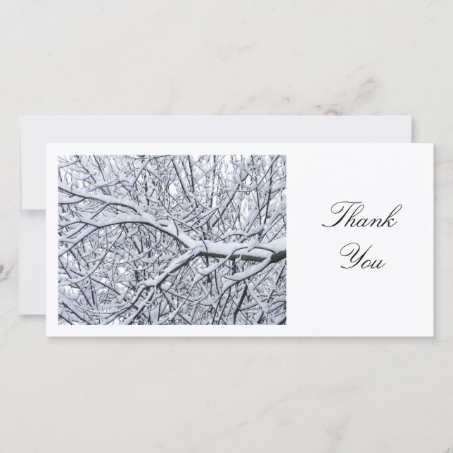 Snowy Branches - Thank You Card (Front)