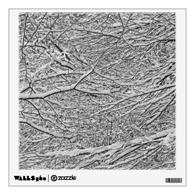 Snowy Branches Wall Decal (Front)