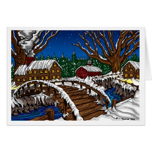 Snowy Bridge Cards (Front Horizontal)