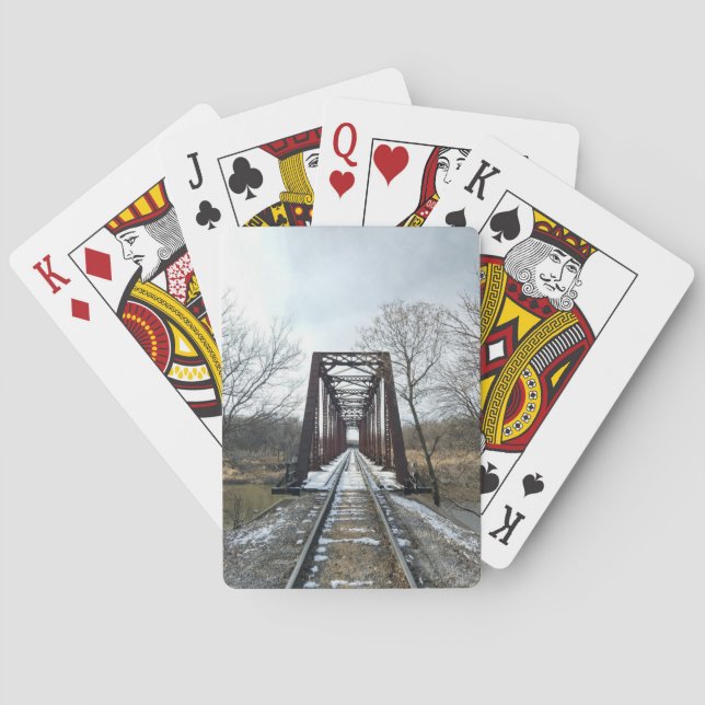 Snowy Bridge Poker Cards (Back)