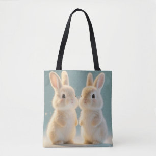 Snowy Bunny Tote Bag