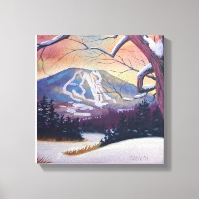Snowy Burke Mountain Canvas Print (Front)