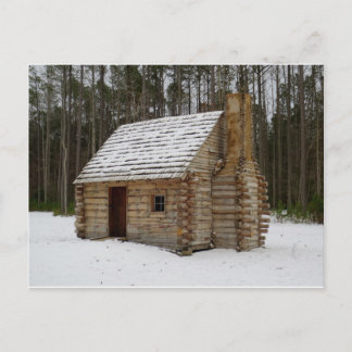 Snowy Cabin Postcard