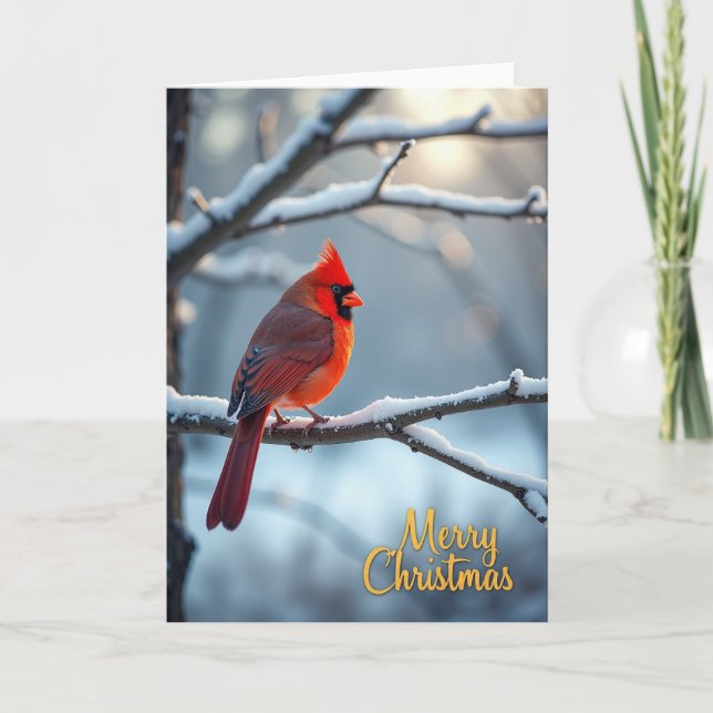 Snowy Cardinal Card (Front)