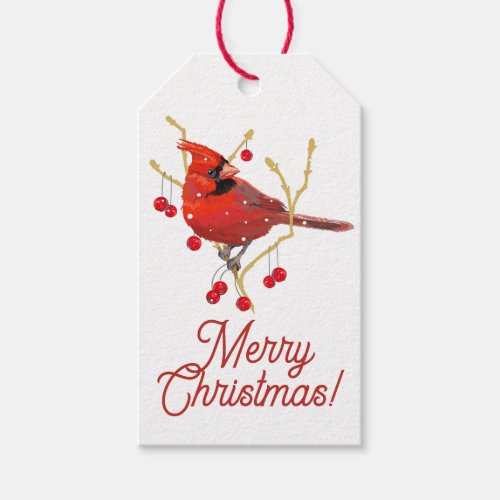 Snowy Cardinal Gift Tags