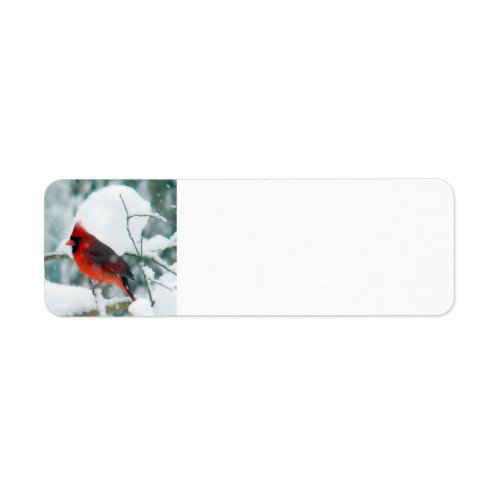 Snowy Cardinal Label