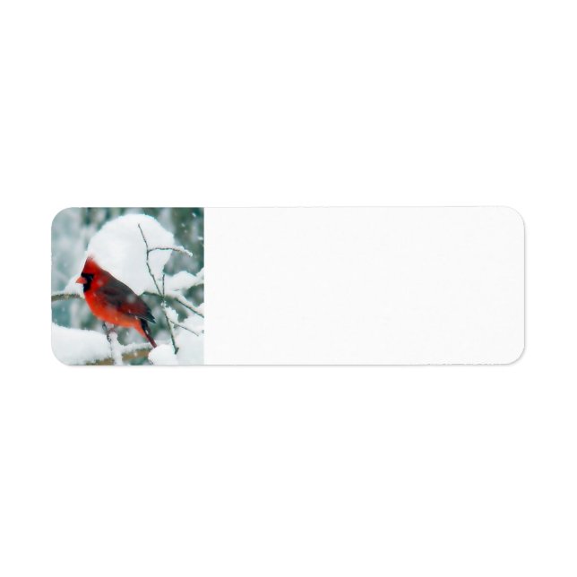 Snowy Cardinal Label (Front)