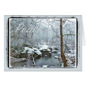 Snowy Christmas Creek - Peace - Greeting Card (Front Horizontal)