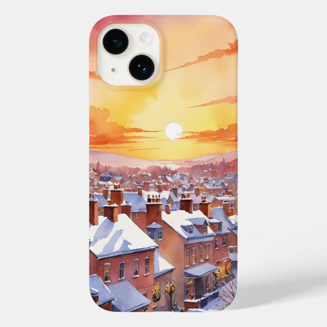 Snowy Christmas Morning Sunrise Case-Mate iPhone Case (Back)