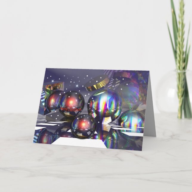 Snowy Christmas night card (Front)